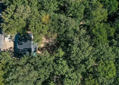 Arkansas Home: Aerial View. Surrounded by woods with no neighbors behind you.